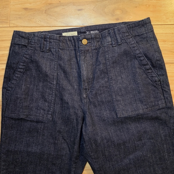 PILCRO Dark Denim High Rise Raw Hem Jeans Size 31 - Picture 2 of 7
